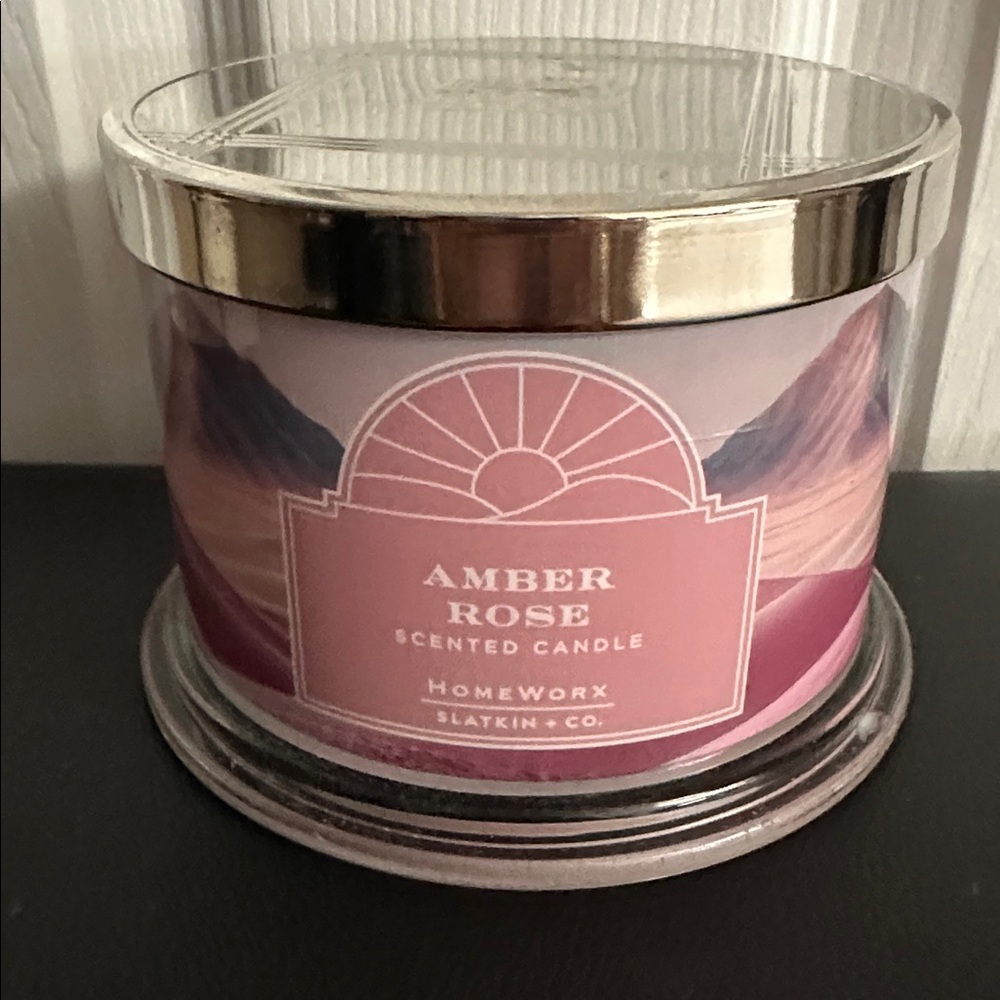 Amber Rose Scented Candle by HomeWorx